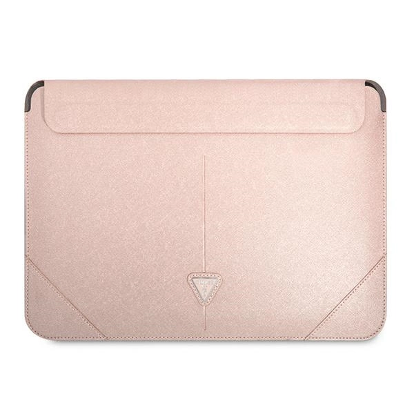 Guess Saffiano Triangle Logo case for a 16" laptop - pinkeng