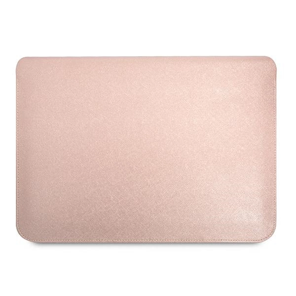 Guess Saffiano Triangle Logo case for a 16" laptop - pinkeng
