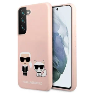 Karl Lagerfeld KLHCS22MSSKCI S22+ S906 hardcase jasno różowy/light pink Silicone Ikonik Karl & Choupetteeng