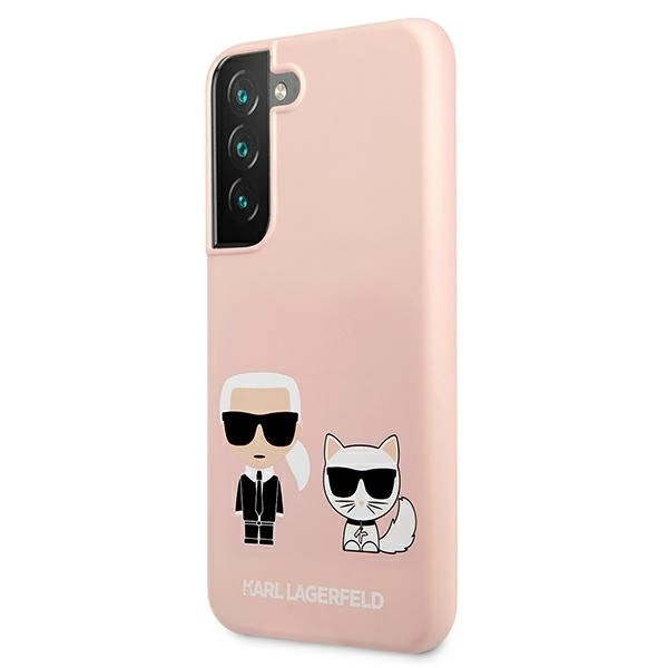 Karl Lagerfeld KLHCS22MSSKCI S22+ S906 hardcase jasno różowy/light pink Silicone Ikonik Karl & Choupetteeng