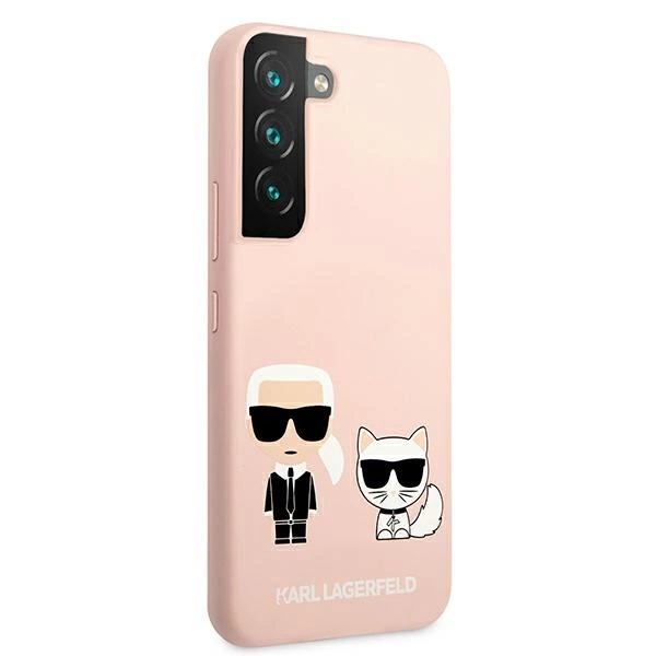 Karl Lagerfeld KLHCS22MSSKCI S22+ S906 hardcase jasno różowy/light pink Silicone Ikonik Karl & Choupetteeng