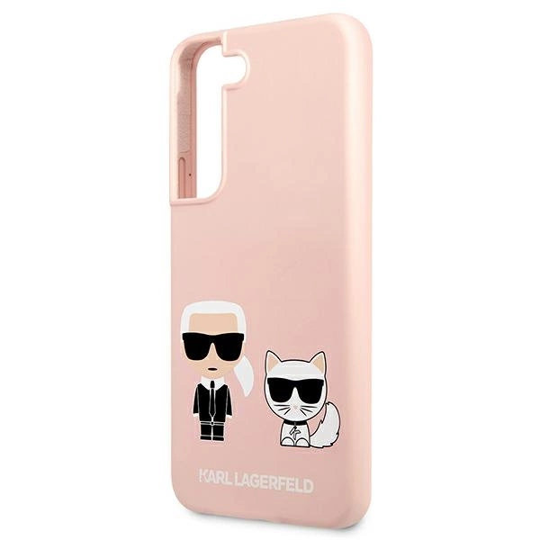 Karl Lagerfeld KLHCS22MSSKCI S22+ S906 hardcase jasno różowy/light pink Silicone Ikonik Karl & Choupetteeng