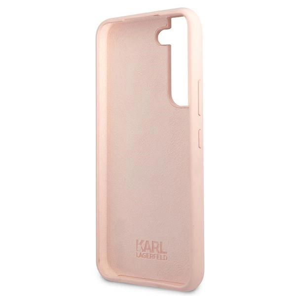 Karl Lagerfeld KLHCS22MSSKCI S22+ S906 hardcase jasno różowy/light pink Silicone Ikonik Karl & Choupetteeng