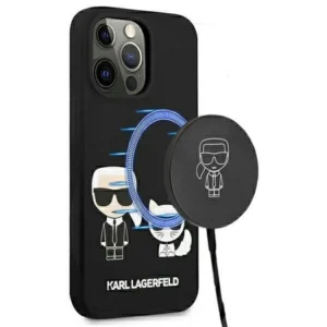Karl Lagerfeld KLHMP13LSSKCK iPhone 13 Pro / 13 6,1" hardcase czarny/black Silicone Karl & Choupette Magsafeeng