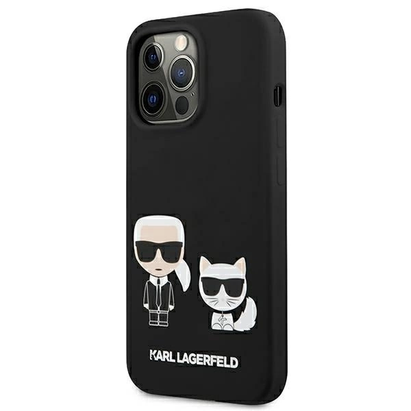 Karl Lagerfeld KLHMP13LSSKCK iPhone 13 Pro / 13 6,1" hardcase czarny/black Silicone Karl & Choupette Magsafeeng