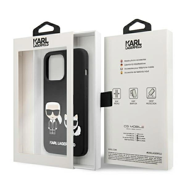 Karl Lagerfeld KLHMP13LSSKCK iPhone 13 Pro / 13 6,1" hardcase czarny/black Silicone Karl & Choupette Magsafeeng