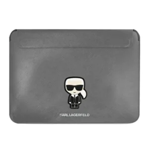 Karl Lagerfeld Saffiano Ikonik Karl case for a 13-14" laptop - silvereng