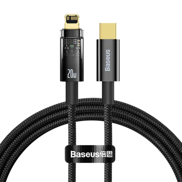 Baseus Explorer Series cable USB Type C - Lightning 20W 1m black (CATS000001)eng