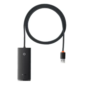 Baseus Lite Series HUB adapter USB-A to 4xUSB-A 3.0 5Gb / s black (WKQX030101)eng
