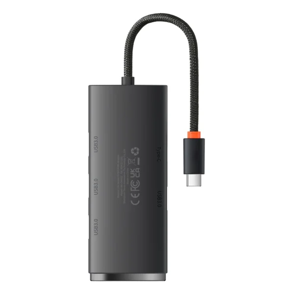 Baseus Lite Series HUB adapter USB Type C - 4x USB 3.0 25cm black (WKQX030301)eng