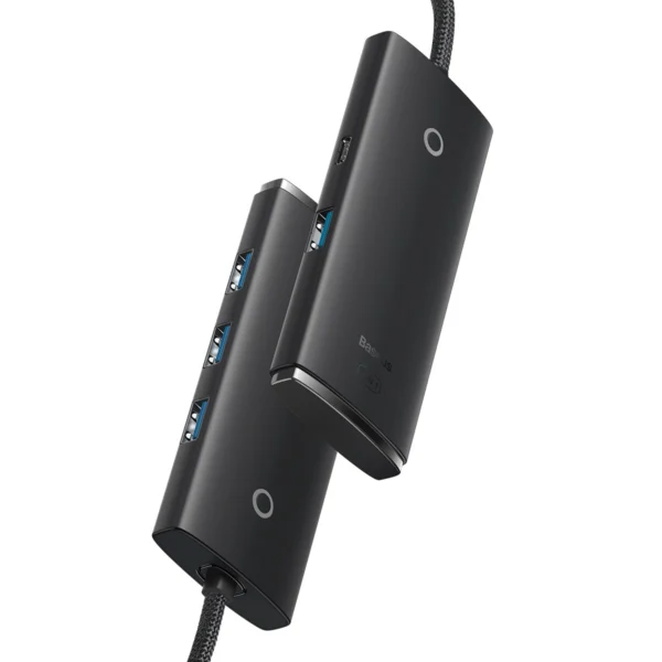 Baseus Lite Series HUB adapter USB Type C - 4x USB 3.0 25cm black (WKQX030301)eng