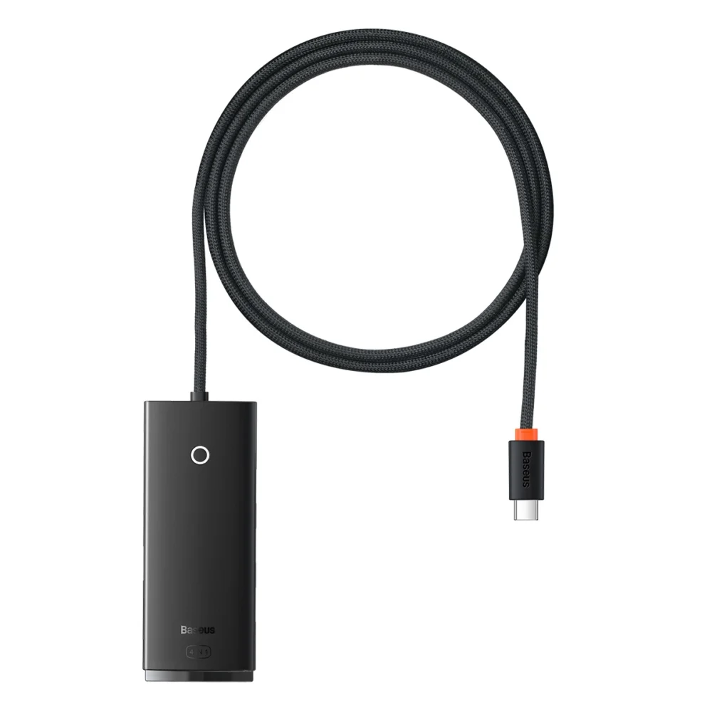 Baseus Lite Series HUB adapter USB Type C - 4x USB 3.0 1m black (WKQX030401)eng