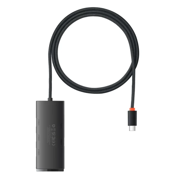 Baseus Lite Series HUB adapter USB Type C - 4x USB 3.0 1m black (WKQX030401)eng