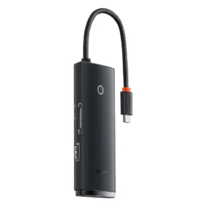 Baseus Lite Series multifunctional USB Type C HUB - 2 x USB 3.0 / USB Type C / HDMI 1.4 / SD/TF OTG black (WKQX050001)eng