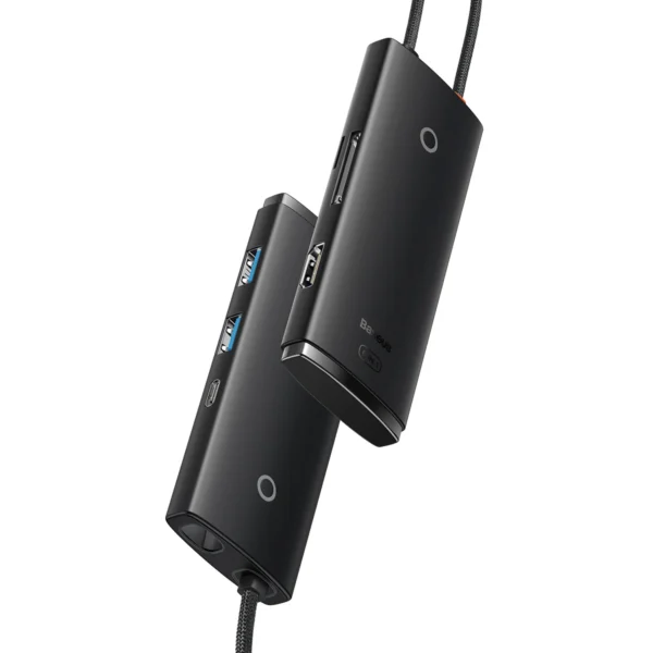 Baseus Lite Series multifunctional USB Type C HUB - 2 x USB 3.0 / USB Type C / HDMI 1.4 / SD/TF OTG black (WKQX050001)eng