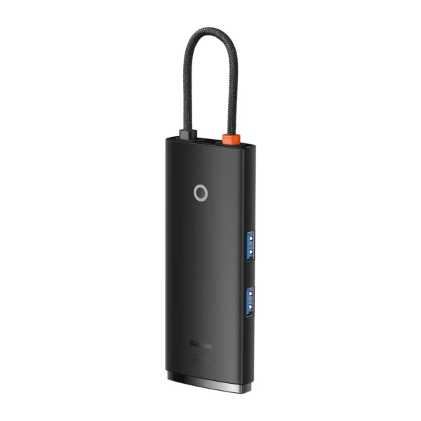 Baseus Lite Series multifunctional HUB USB Type C - 2 x USB 3.0 / USB Type C PD / HDMI 1,4 / SD / TF black (WKQX050101)eng