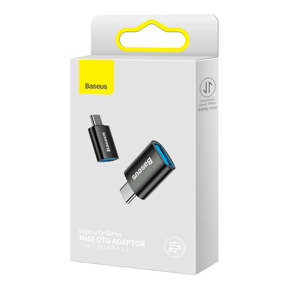Baseus Ingenuity Series USB-C to USB-A 10Gb/s adapter - blackeng