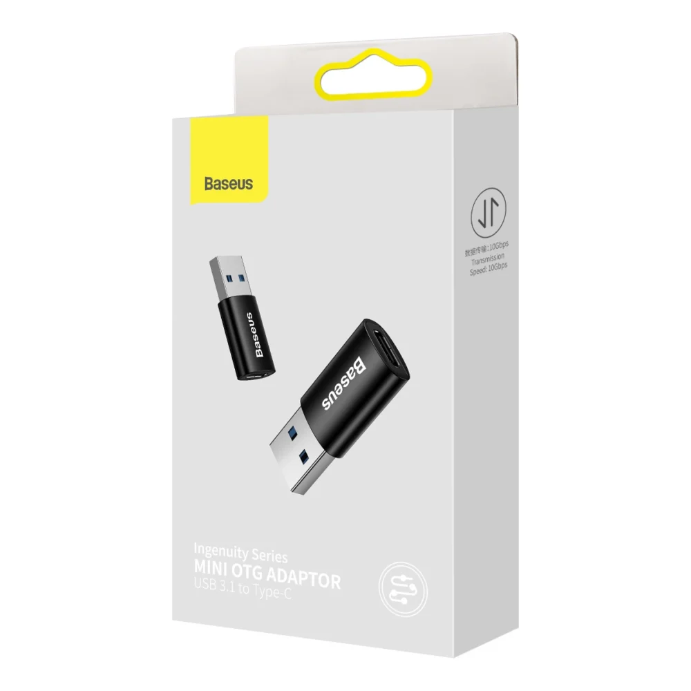 Baseus Ingenuity Series Mini USB 3.1 OTG to USB Type C adapter black (ZJJQ000101)eng