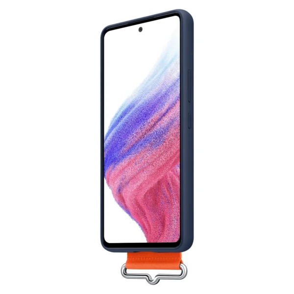 Samsung strap silicone cover case cover for Samsung galaxy a53 5g navy blue (ef-ga536tnegww)eng