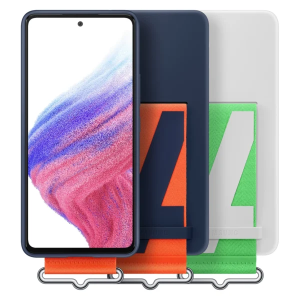 Samsung strap silicone cover case cover for Samsung galaxy a53 5g navy blue (ef-ga536tnegww)eng