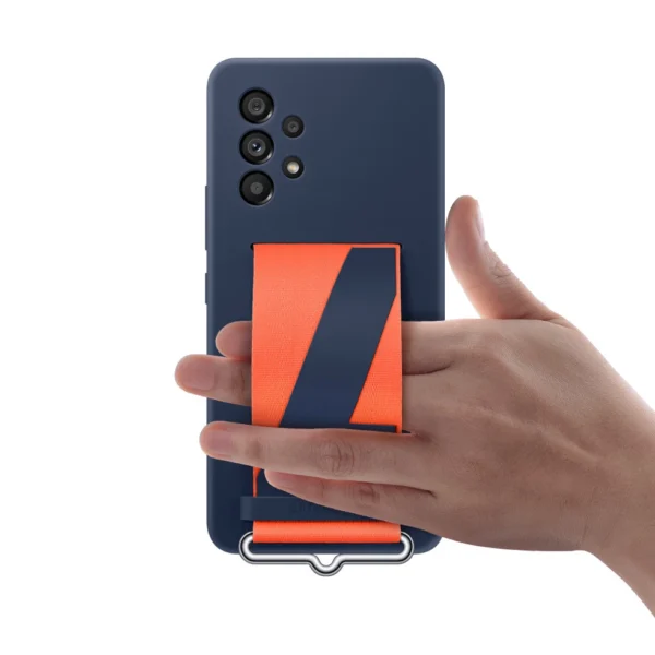 Samsung strap silicone cover case cover for Samsung galaxy a53 5g navy blue (ef-ga536tnegww)eng
