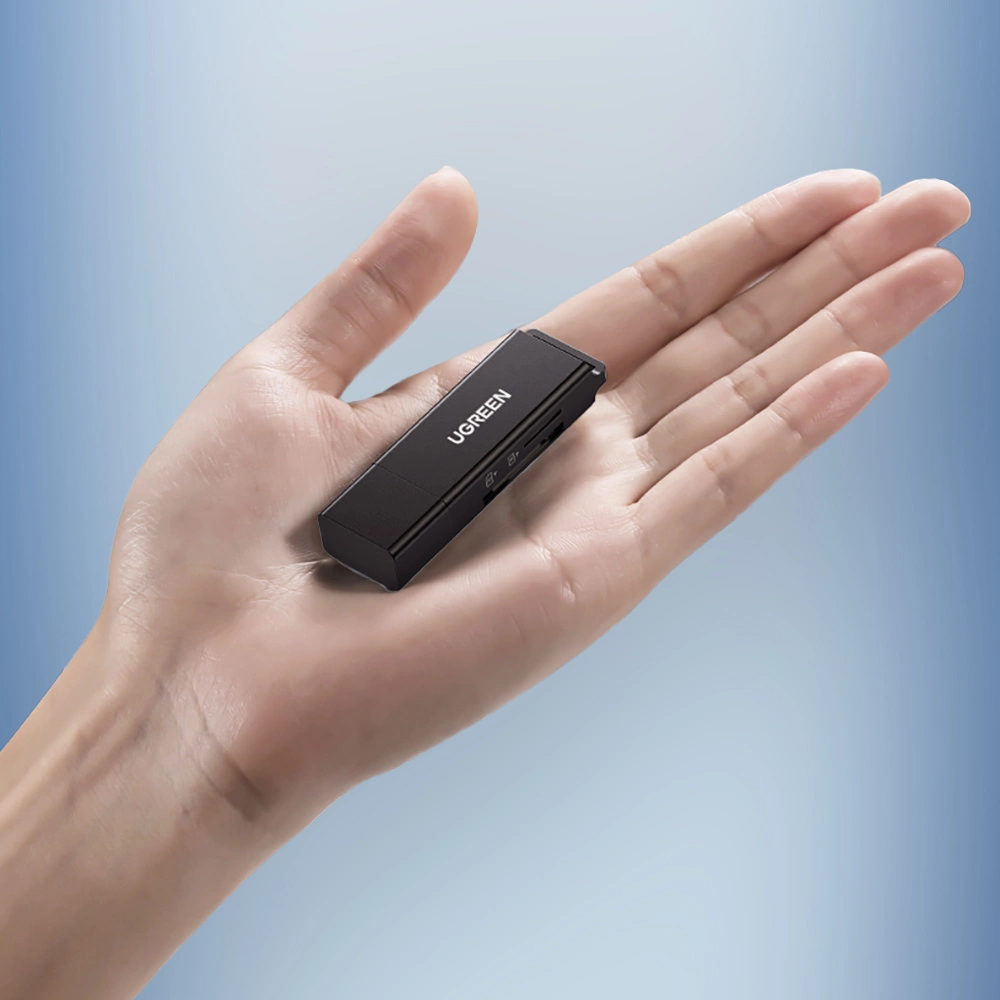 Ugreen Portable TF/SD Card Reader for USB 3.0 Black (CM104)eng