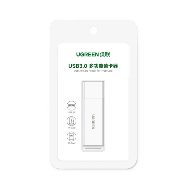 Ugreen Portable TF/SD Card Reader for USB 3.0 Black (CM104)eng
