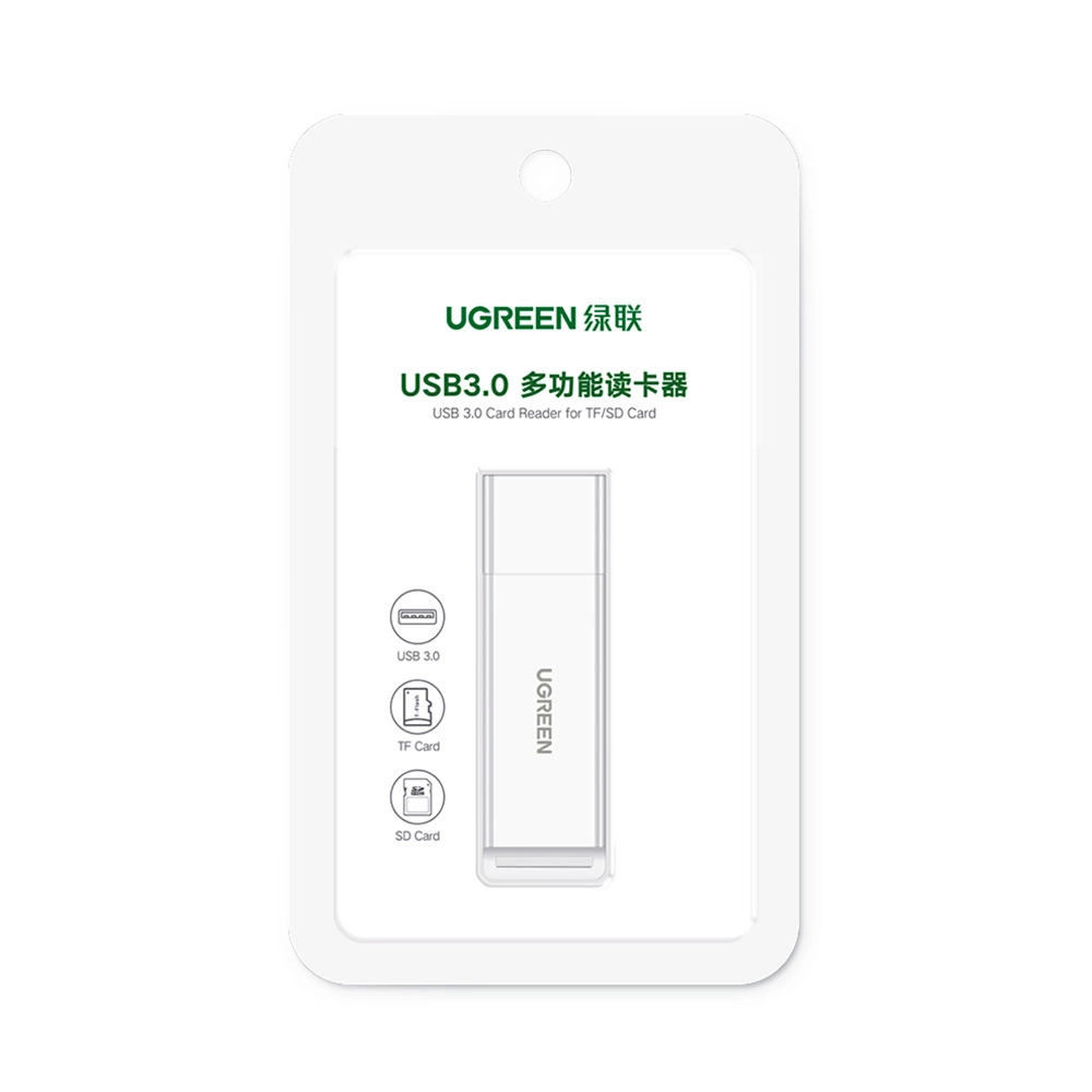 Ugreen Portable TF/SD Card Reader for USB 3.0 Black (CM104)eng