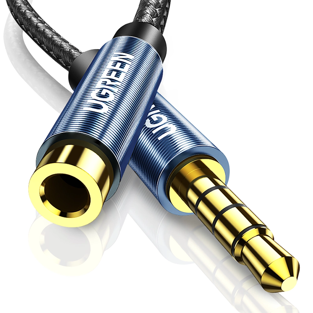 Ugreen adapter cable extension AUX mini jack 3.5 mm 2m blue (AV118)eng