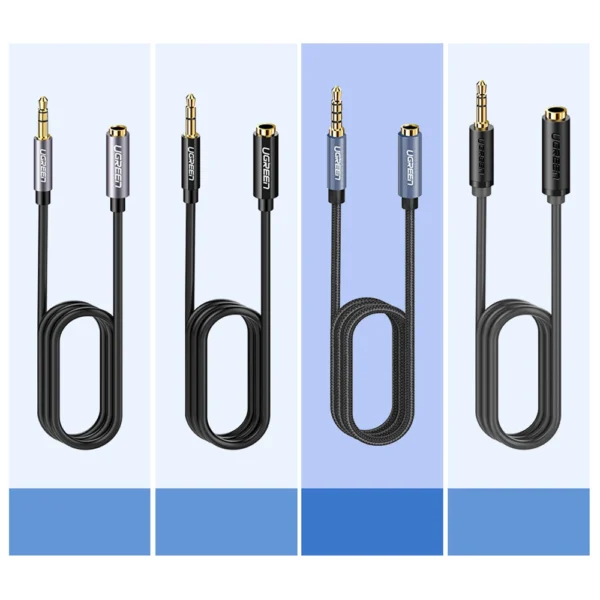 Ugreen adapter cable extension AUX mini jack 3.5 mm 1.5m blue (AV118)eng