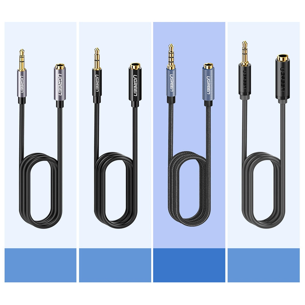 Ugreen adapter cable extension AUX mini jack 3.5 mm 1.5m blue (AV118)eng
