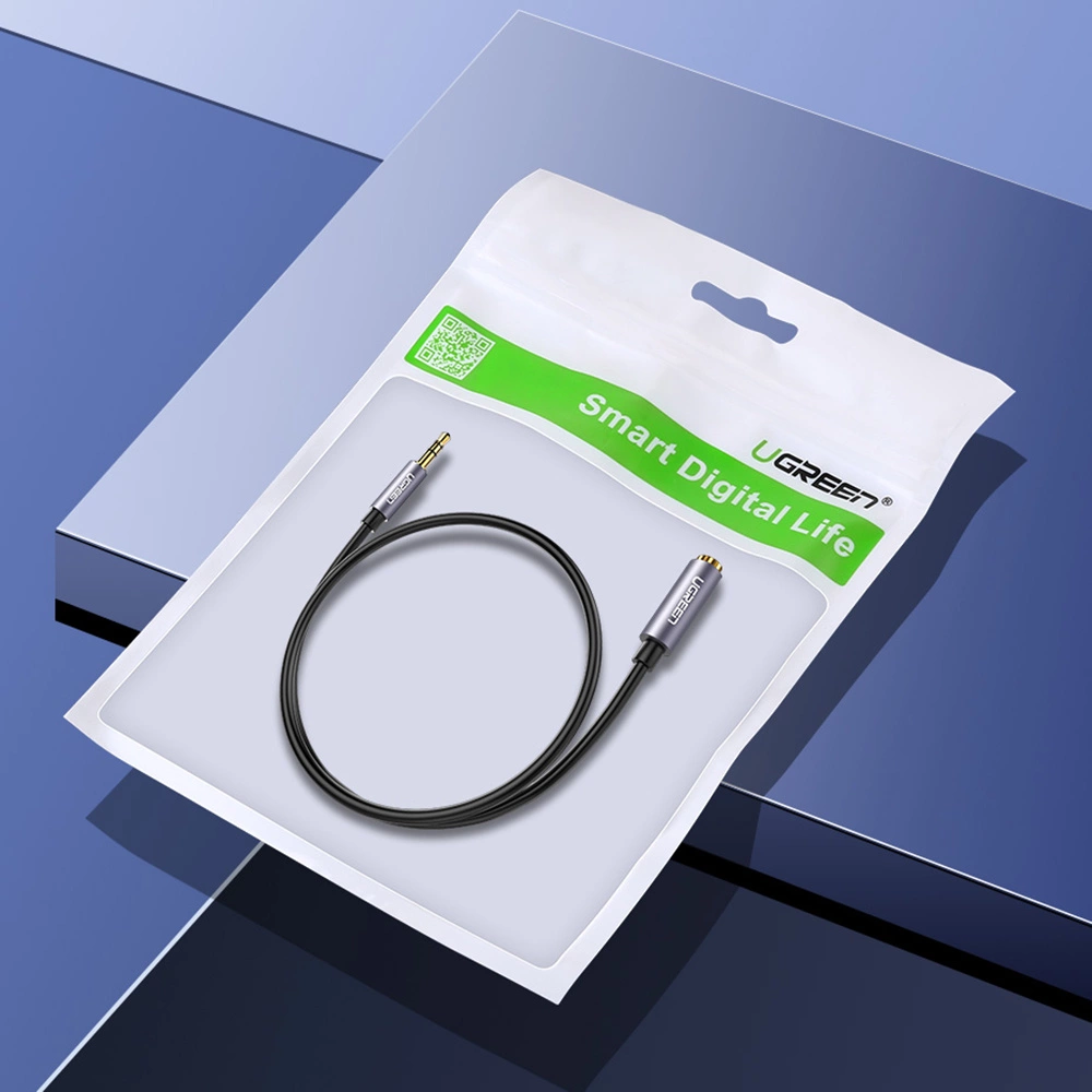Ugreen adapter cable extension AUX mini jack 3.5 mm 1.5m blue (AV118)eng