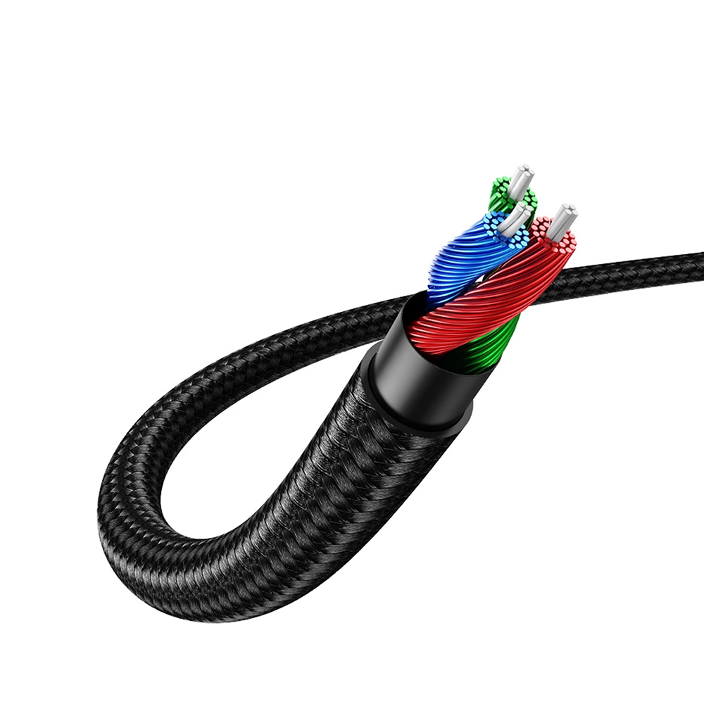Ugreen angled AUX cable 2 x mini jack 3.5 mm 1.5m blue (AV112)eng