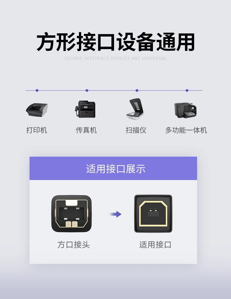 Ugreen USB Type B printer cable (male) - USB 2.0 (male) 480 Mbps 2 m black (US135 20847)eng