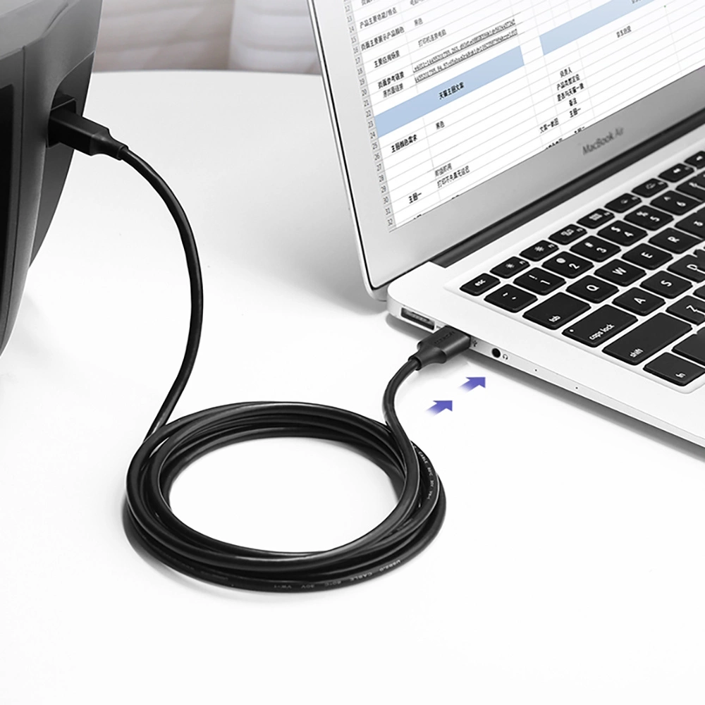 Ugreen USB Type B printer cable (male) - USB 2.0 (male) 480 Mbps 2 m black (US135 20847)eng