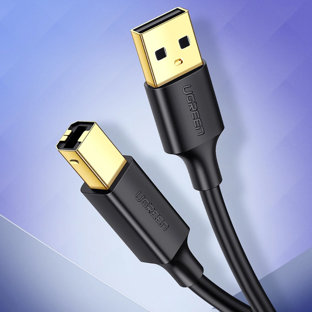 Ugreen USB Type B printer cable (male) - USB 2.0 (male) 480 Mbps 2 m black (US135 20847)eng