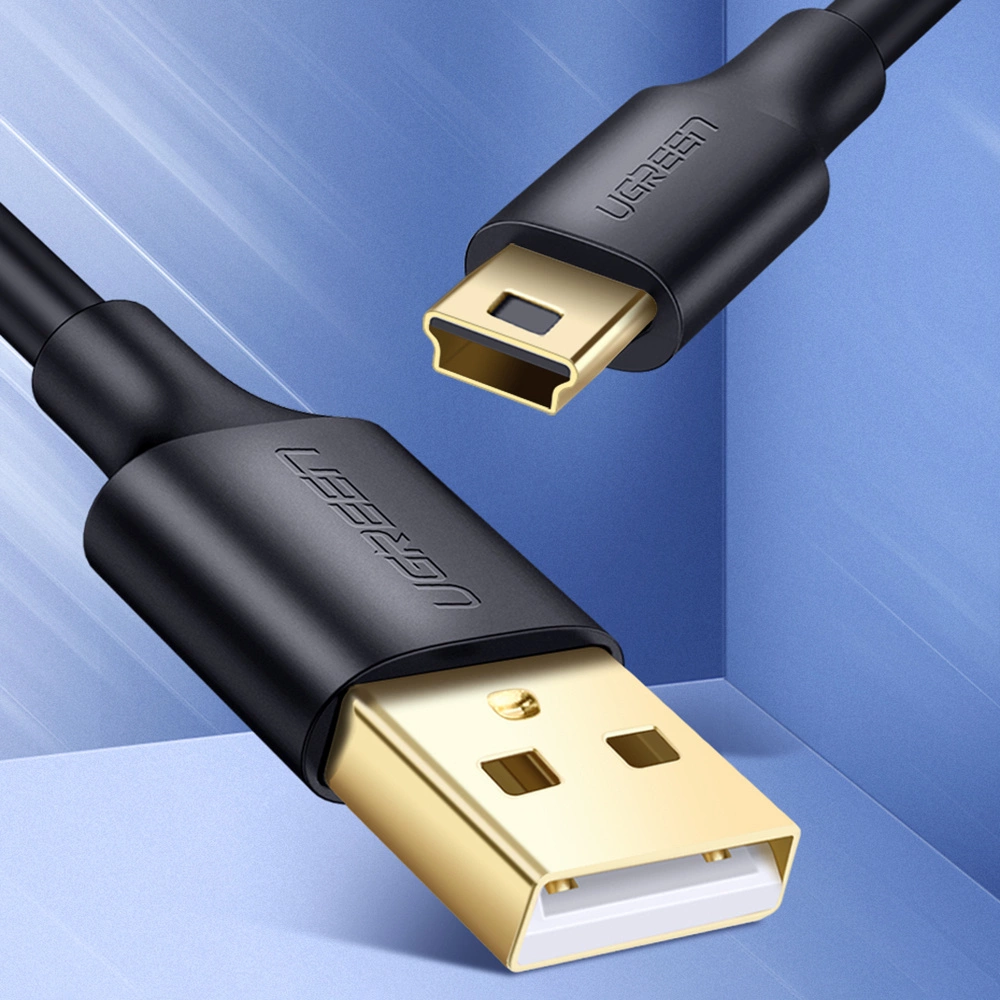 Ugreen 5 pin gold-plated USB cable - mini USB 0.25m black (US132)eng