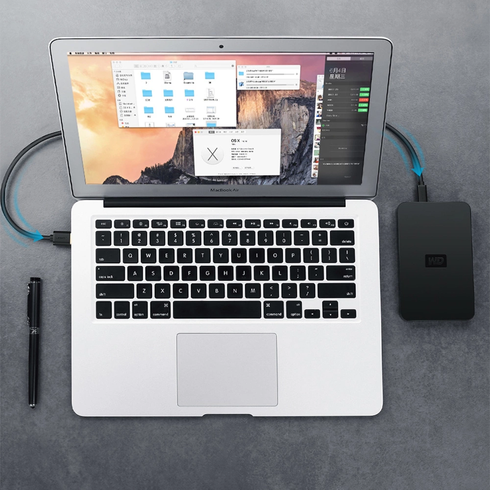 Ugreen 5 pin gold-plated USB cable - mini USB 0.25m black (US132)eng