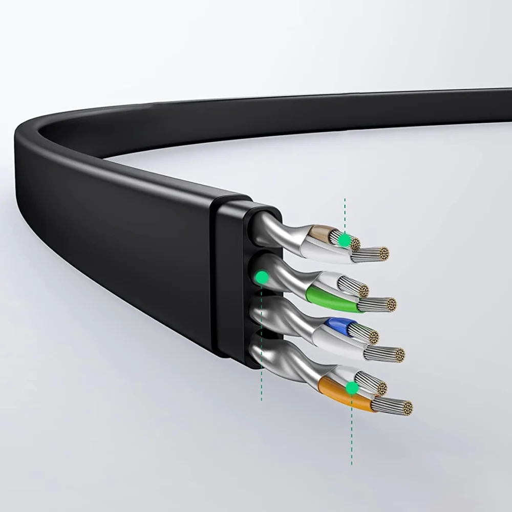 Ugreen NW102 50174 flat LAN Ethernet cable Cat. 6 2m - blackeng