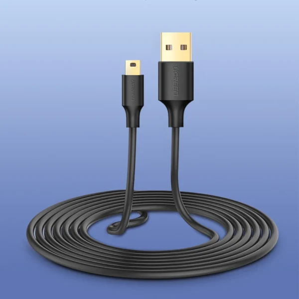 Ugreen 5 pin gold-plated USB cable - mini USB 0.5m black (US132)eng