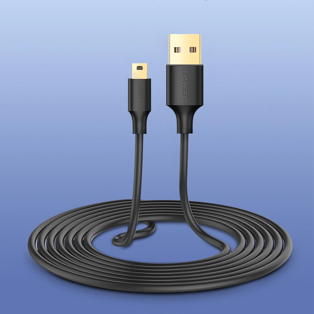 Ugreen 5 pin gold-plated USB cable - mini USB 0.5m black (US132)eng