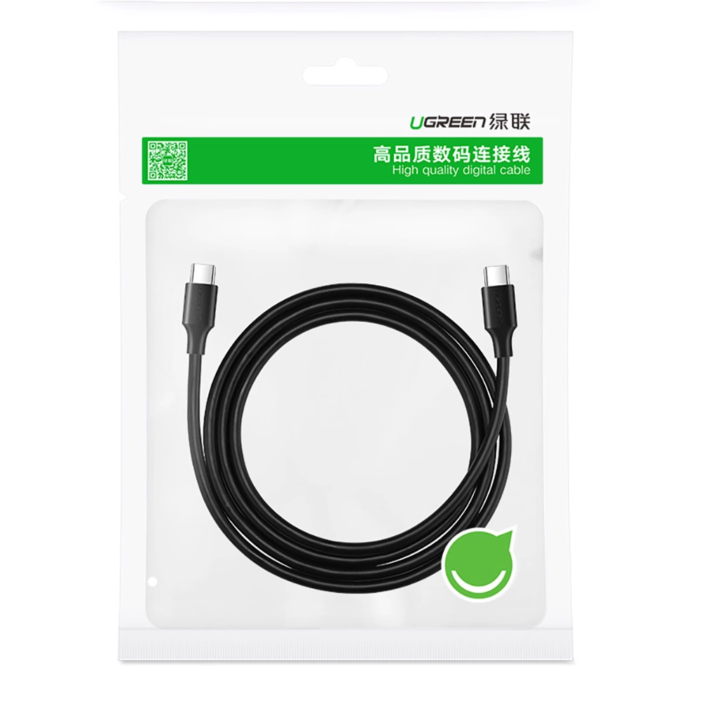 Ugreen US286 USB-C - USB-C PD QC 3A 480Mb/s cable 1.5m - blackeng