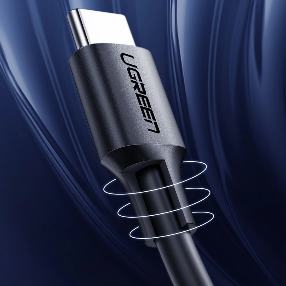 Ugreen US286 USB-C - USB-C PD QC 3A 480Mb/s cable 1.5m - blackeng