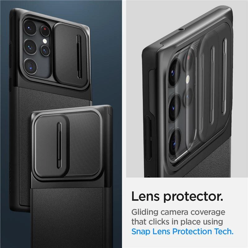 Spigen Optik Armor Case for Samsung Galaxy S22 Ultra - Blackeng