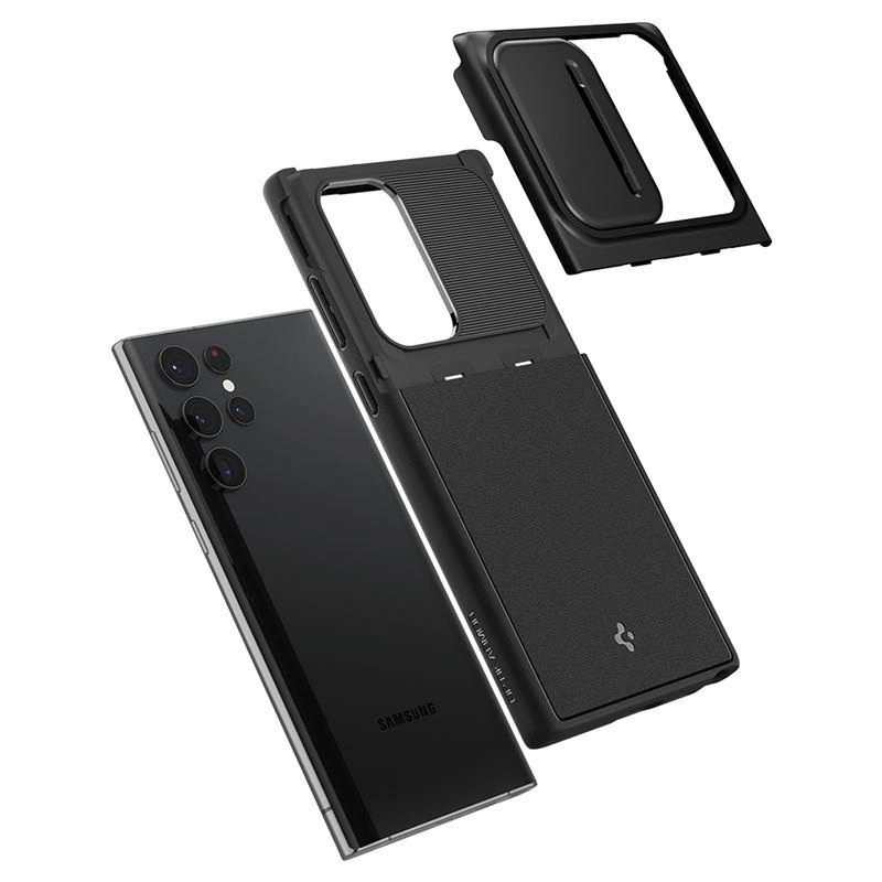 Spigen Optik Armor Case for Samsung Galaxy S22 Ultra - Blackeng