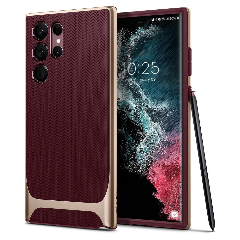 Spigen Neo Hybrid case for Samsung Galaxy S22 Ultra - burgundyeng