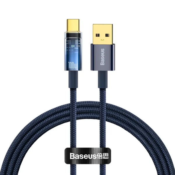 Baseus Explorer Series cable USB cable - USB Type C 100W 1m blue (CATS000203)eng
