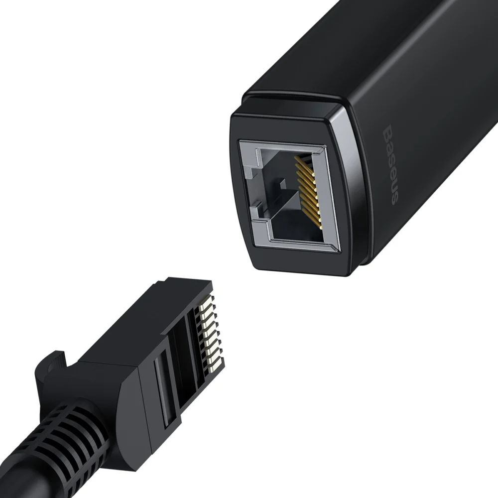 Baseus Lite Series adapter USB Type A - RJ45 LAN socket 100Mbps black (WKQX000001)eng