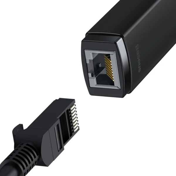 Baseus Lite Series adapter USB Type A - RJ45 LAN socket 100Mbps black (WKQX000001)eng