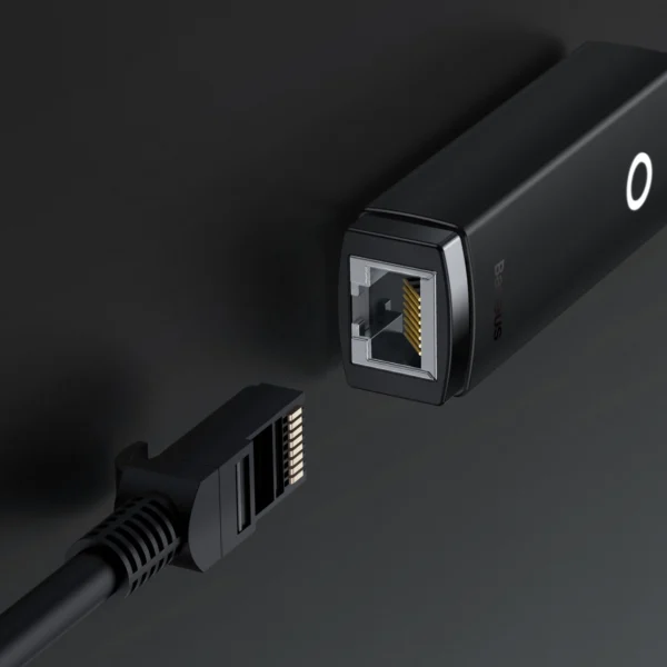 Baseus Lite Series adapter USB Type A - RJ45 LAN socket 100Mbps black (WKQX000001)eng